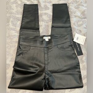 89th & Madison Black Faux Leather Women's Leggings Size Medium